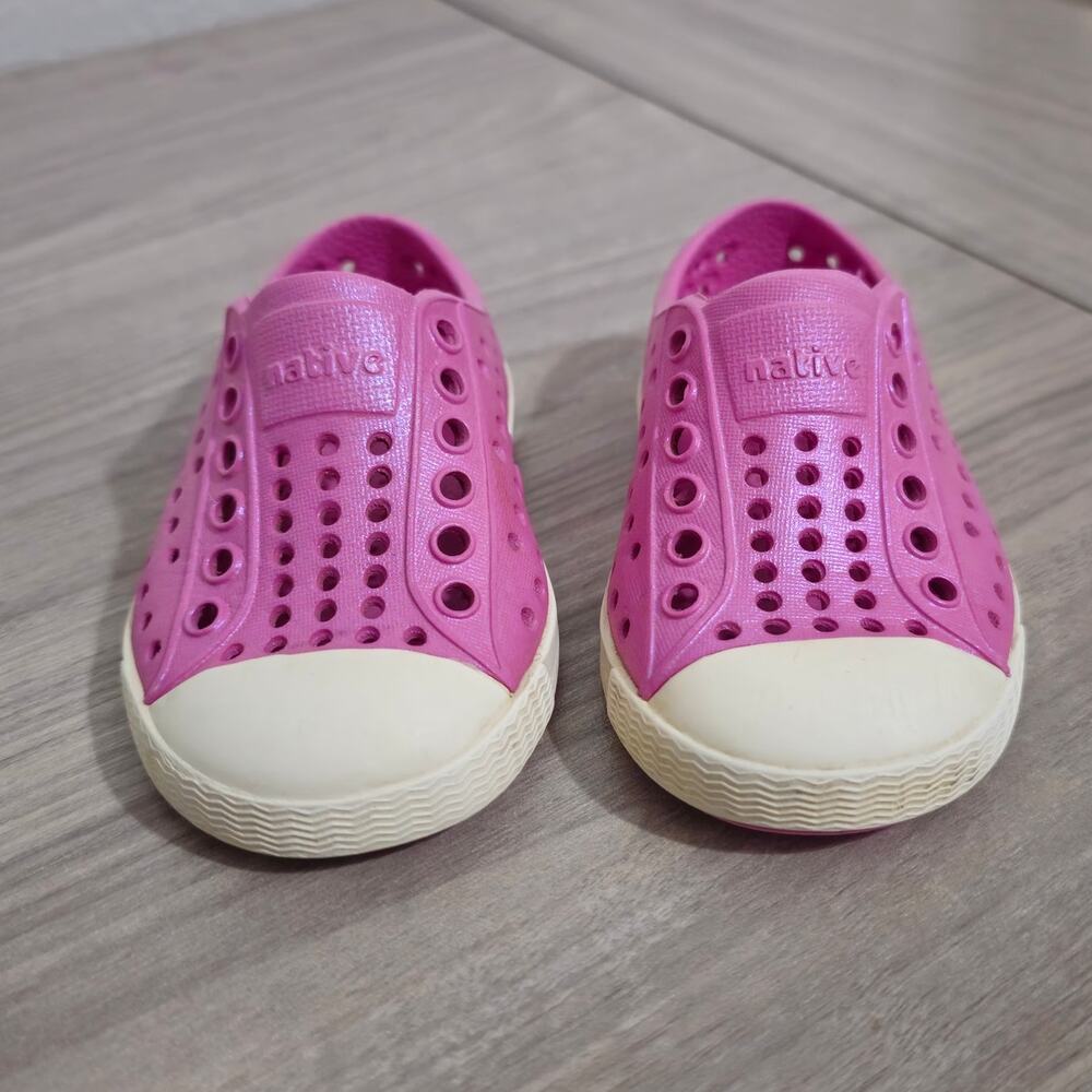 Native Shoes Jefferson Classic Slip On Iridescent Pink C4 Kids Toddlers Girl